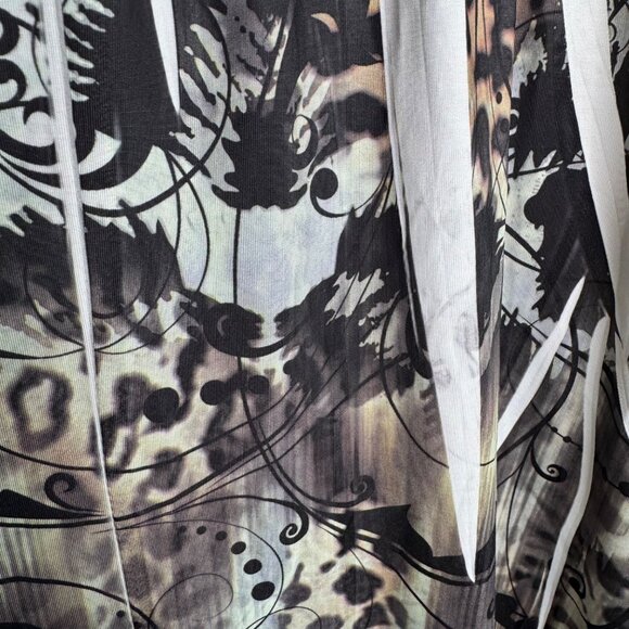 Y2K Unity World Wear Animal Print Stretchy Fairy Boho Babydoll Dress Size Small - Picture 8 of 8